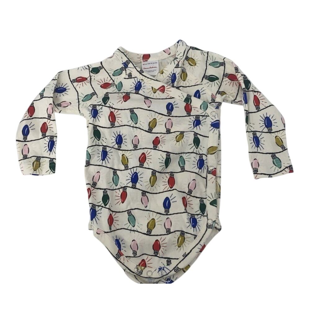 Hanna Andersson Baby Bodysuit 18-24 Months Xmas Lights On String